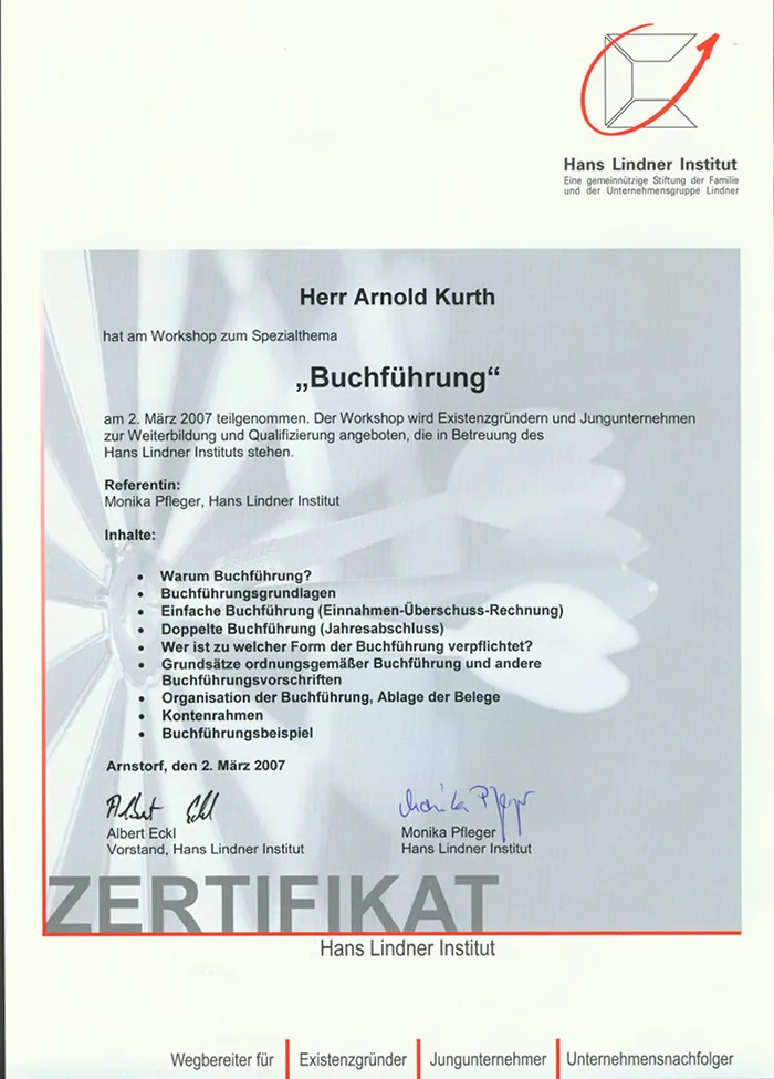 Scan des Dokuments: Buchführung